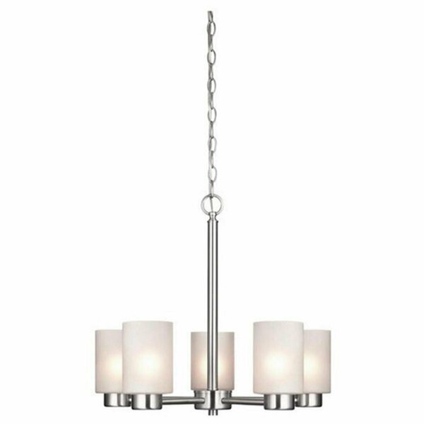 Brightbomb Sylvestre Five Light Indoor Chandelier, Brushed Nickel BR2689871